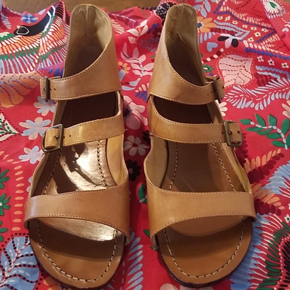 Mea Shadow Sandles leather brown / buckles straps